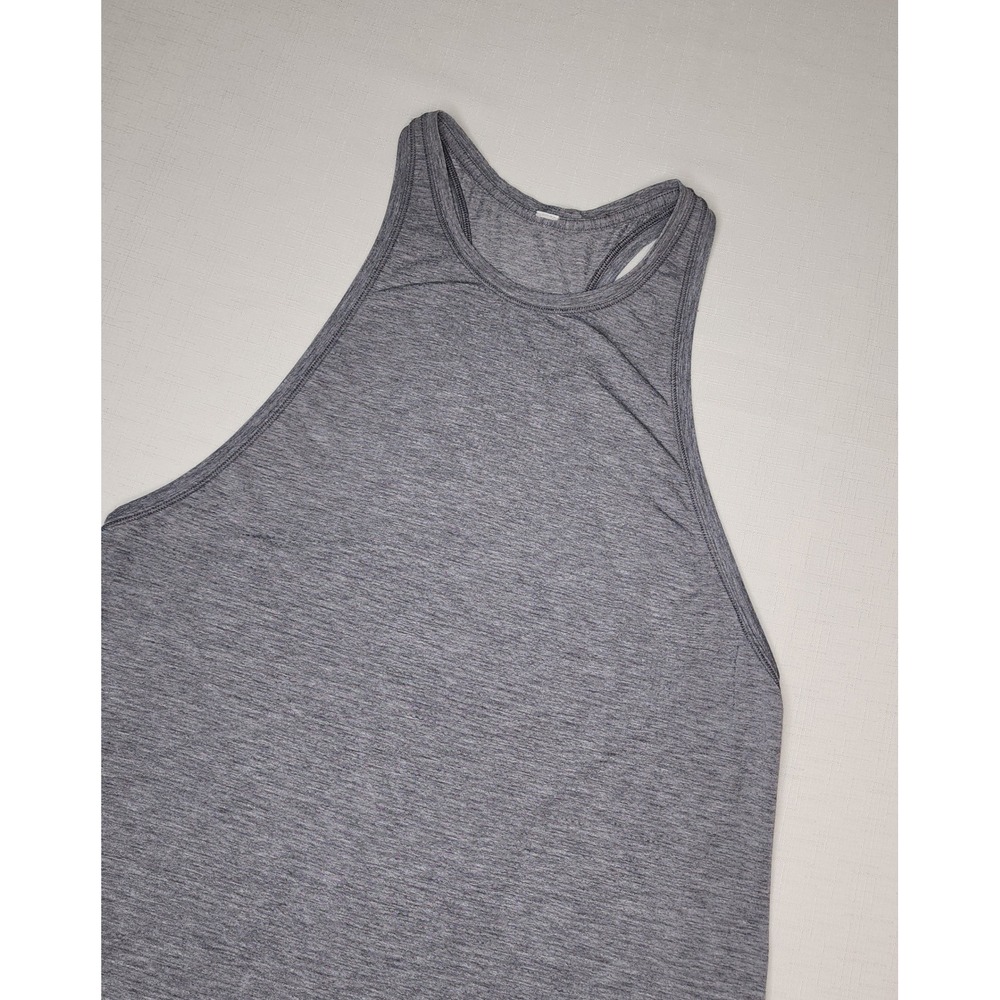 Lululemon Essential Tank Top Heathered Grey Racerback High Neck Activewear Tank